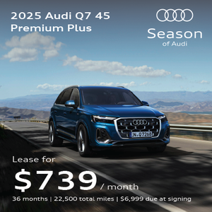 front facing 2025 Q7 45 driving